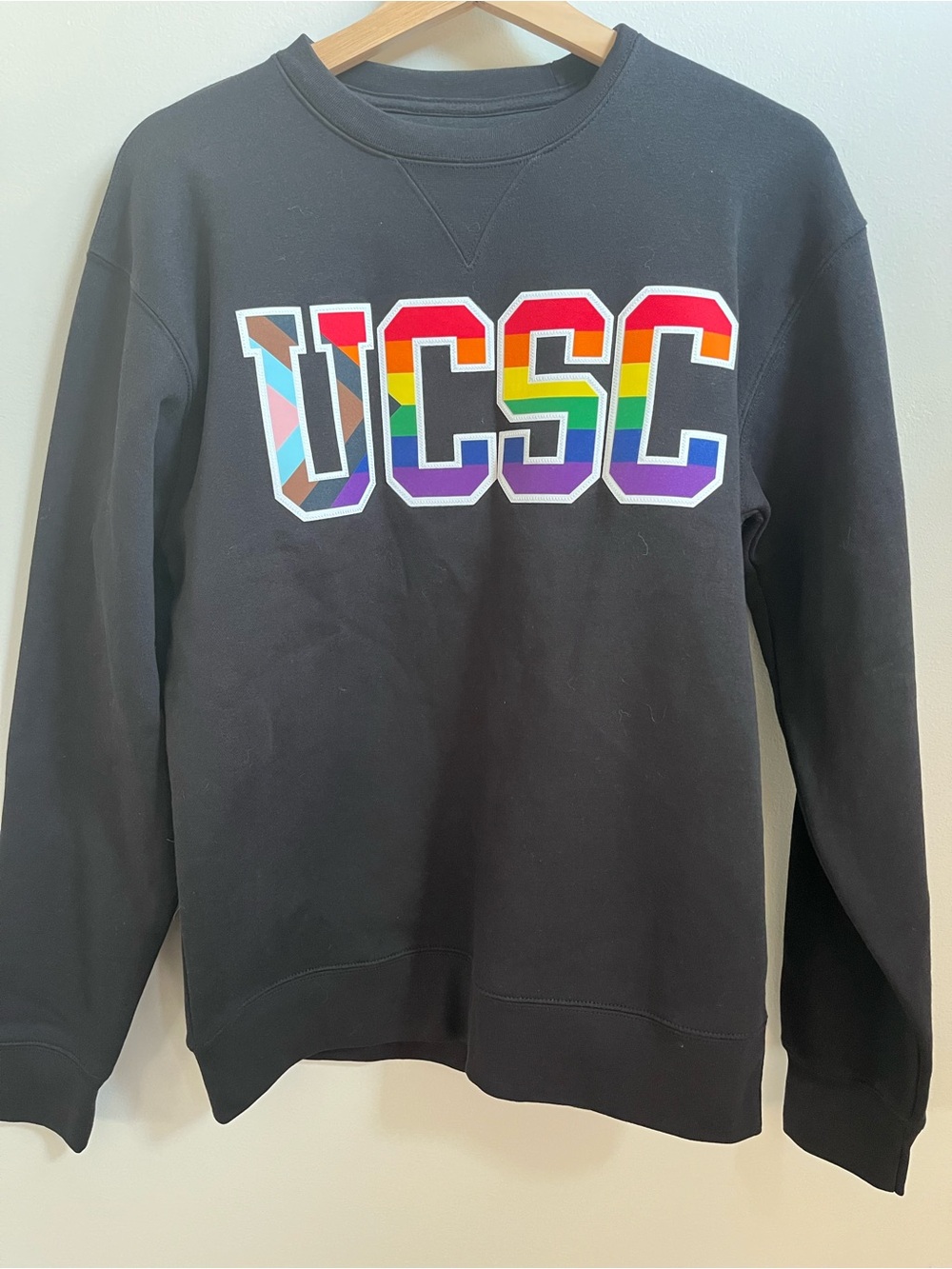 Gear for Sports UCSC Rainbow Pride Black Sweatshirt G1092 999 Big Cotton NWT